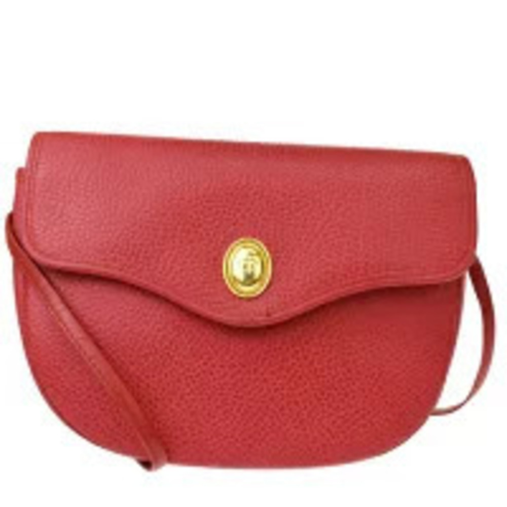 Christian Dior Shoulder Bag Red Leather